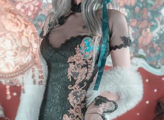 分享一下鹿八岁baby的白色婚纱原图，谁说婚纱不能随便试？